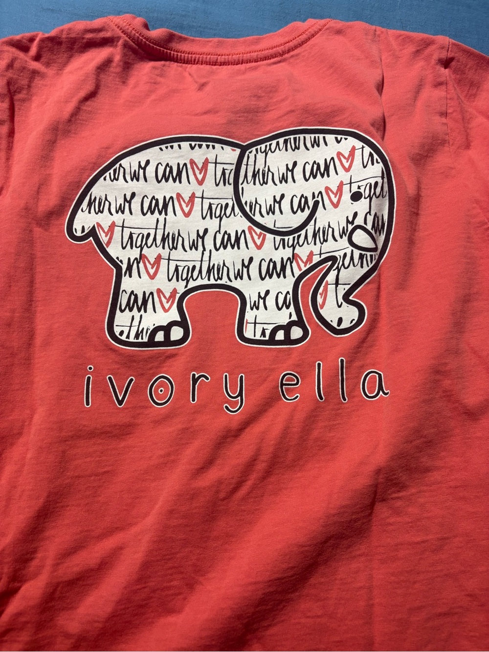 Ivory Ella t shirts, 6 total; 5 long sleeved, 1 short sleeved